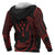 Kosrae Micronesia All Over Zip up Hoodie Red Tribal Wave - Polynesian Pride