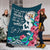 (Custom Personalised) Niue Mothers Day With Green Turtle Blanket - LT12 - Polynesian Pride