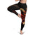 Guam Polynesian Women's Leggings - Plumeria Flowers And Waves - Polynesian Pride