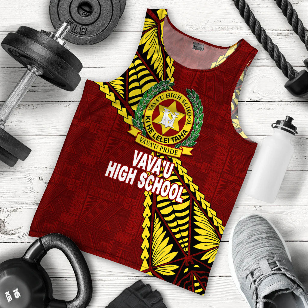 Tonga Vava'u High School Tongan Patterns Men Tank Top - LT12 Men Tank Top Red - Polynesian Pride