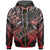 Samoa Polynesian All Over Zip up Hoodie Eagle Tribal Pattern Red Unisex Red - Polynesian Pride