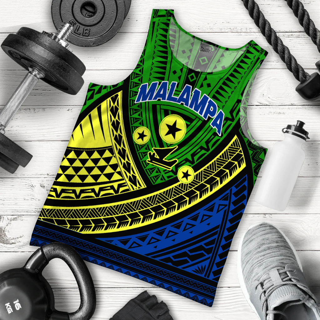 (Custom Personalised) Vanuatu Malampa Province Tribal Pattern Men Tank Top - LT12 Men Tank Top Green - Polynesian Pride