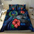 Pohnpei Micronesia Bedding Set - Blue Turtle Hibiscus - Polynesian Pride