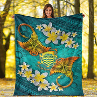 Tuvalu Polynesian Blanket - Manta Ray Ocean - Polynesian Pride
