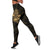 Federated States of Micronesia Women's Leggings - Gold Pineapple Black - Polynesian Pride