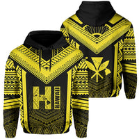 Hawaiian Kanaka Polynesian Hoodie Active Yellow Unisex Yellow - Polynesian Pride