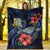 Tuvalu Polynesian Premium Blanket - Blue Turtle Hibiscus - Polynesian Pride