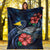 Tokelau Polynesian Premium Blanket - Blue Turtle Hibiscus - Polynesian Pride