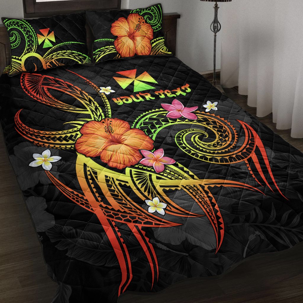 Wallis and Futuna Polynesian Personalised Quilt Bed Set - Legend of Wallis and Futuna (Reggae) Art - Polynesian Pride