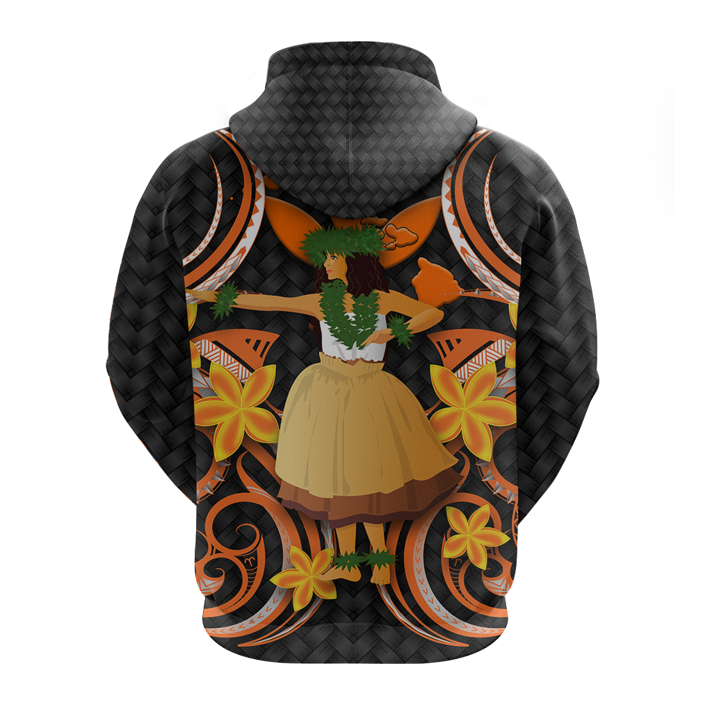Hawaii Hula Girl Floral Hoodie LT12 - Polynesian Pride