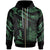 New Caledonia Polynesian Custom Zip Hoodie Polynesian Tattoo Green Version Unisex Green - Polynesian Pride