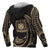 Samoa Polynesian All Over Custom Zip up Hoodie Gold Tribal Wave - Polynesian Pride