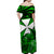 (Custom Personalised) Wallis et Futuna Off Shoulder Long Dress Hibiscus Flowers Green LT13 - Polynesian Pride