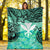Hawaii Kanaka Maoli Premium Blanket - Vintage Floral Pattern Green Color - Polynesian Pride