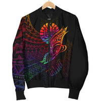 Tahiti Men's Bomber Jacket - Butterfly Polynesian Style - Polynesian Pride