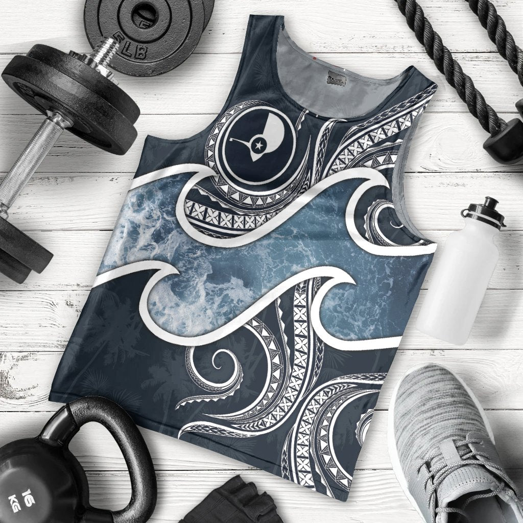 Yap Islands Polynesian Men's Tank Top - Ocean Style Blue - Polynesian Pride