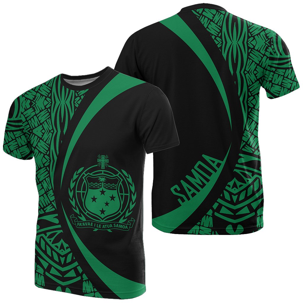 Samoa Green Polynesian T Shirt Circle Style Unisex Green - Polynesian Pride