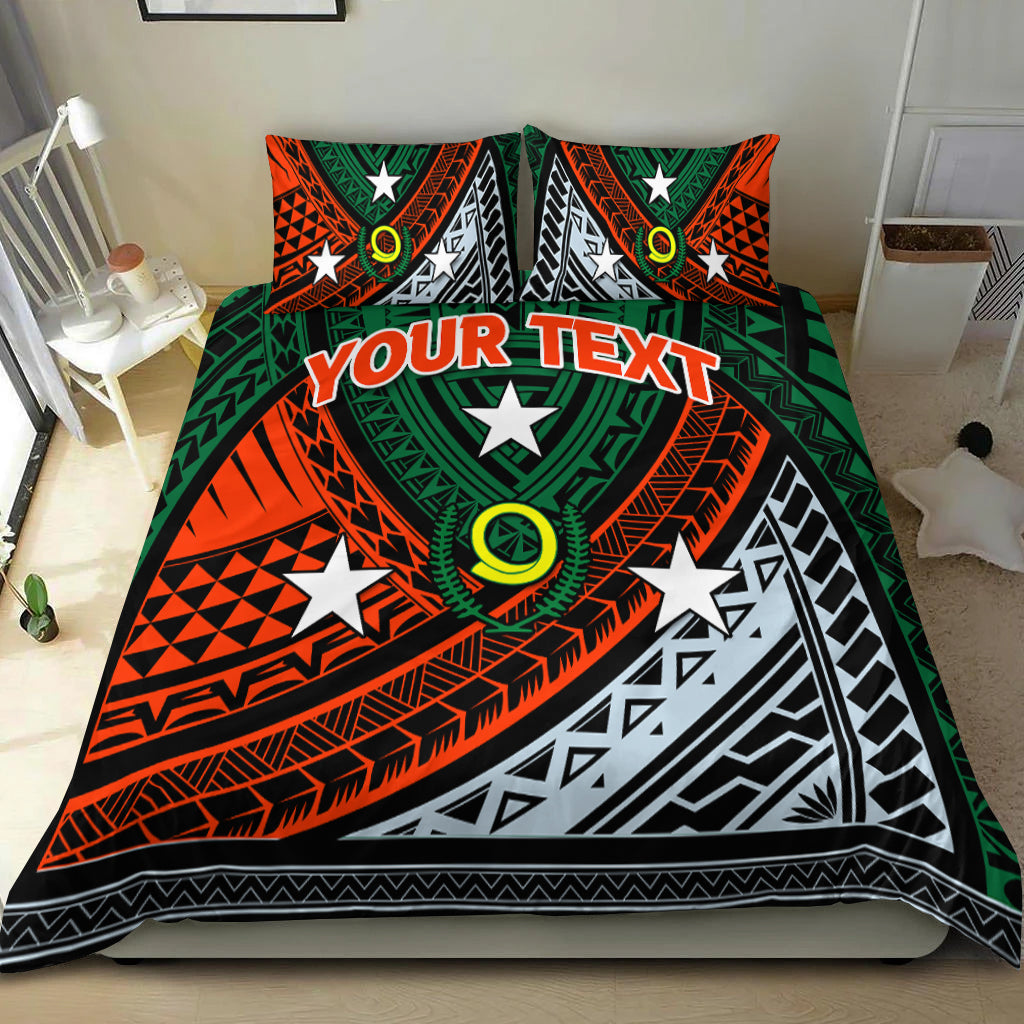 (Custom Personalised) Vanuatu Penama Province Tribal Pattern Bedding Set - LT12 - Polynesian Pride