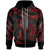 Niue Polynesian Custom Zip Hoodie Polynesian Tattoo Red Version Unisex Red - Polynesian Pride