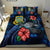 Tuvalu Polynesian Bedding Set - Blue Turtle Hibiscus - Polynesian Pride