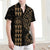 Hawaii Coat Of Arms Short Sleeve Shirt Gold Men Gold - Polynesian Pride