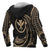 Hawaii Polynesian All Over Custom Zip up Hoodie Gold Tribal Wave - Polynesian Pride