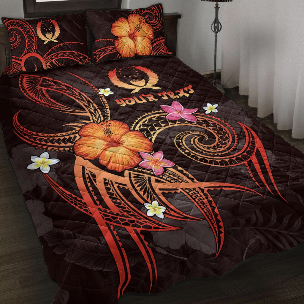 Pohnpei Polynesian Personalised Quilt Bed Set - Legend of Pohnpei (Red) Red - Polynesian Pride