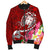 Fiji Men's Bomber Jacket - Turtle Plumeria (Red) - Polynesian Pride