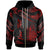 New Caledonia Polynesian Custom Zip Hoodie Polynesian Tattoo Red Version Unisex Red - Polynesian Pride