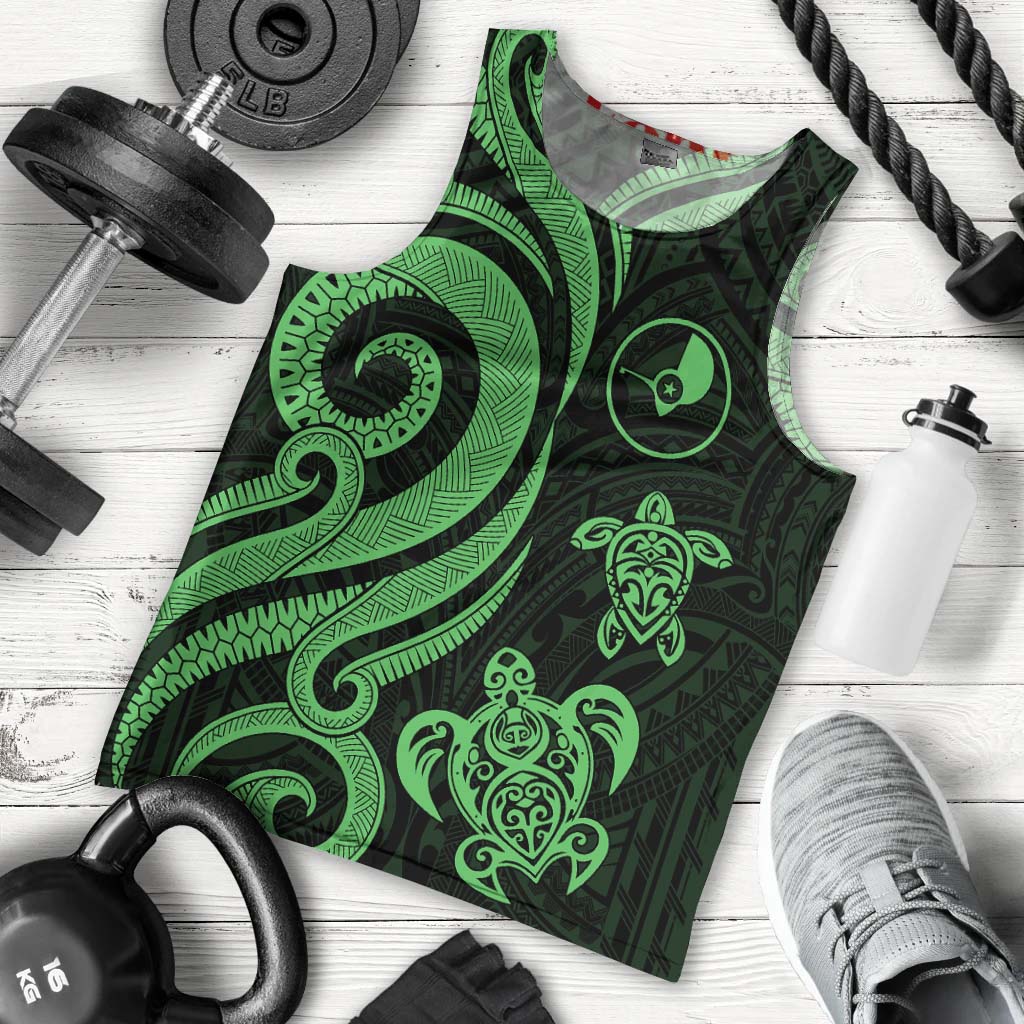 Yap Men's Tank Top - Green Tentacle Turtle Green - Polynesian Pride