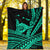 Hawaii Shaka Polynesian Tribal Turquoise Blanket - LT12 - Polynesian Pride