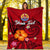 (Custom Personalised) Tahiti Maohi Blanket - Hibiscus With Tribal - LT12 - Polynesian Pride