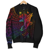 Fiji Men's Bomber Jacket - Butterfly Polynesian Style - Polynesian Pride