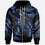 Kosrae Polynesian Custom Zip Hoodie Polynesian Tattoo Blue Version Unisex Blue - Polynesian Pride