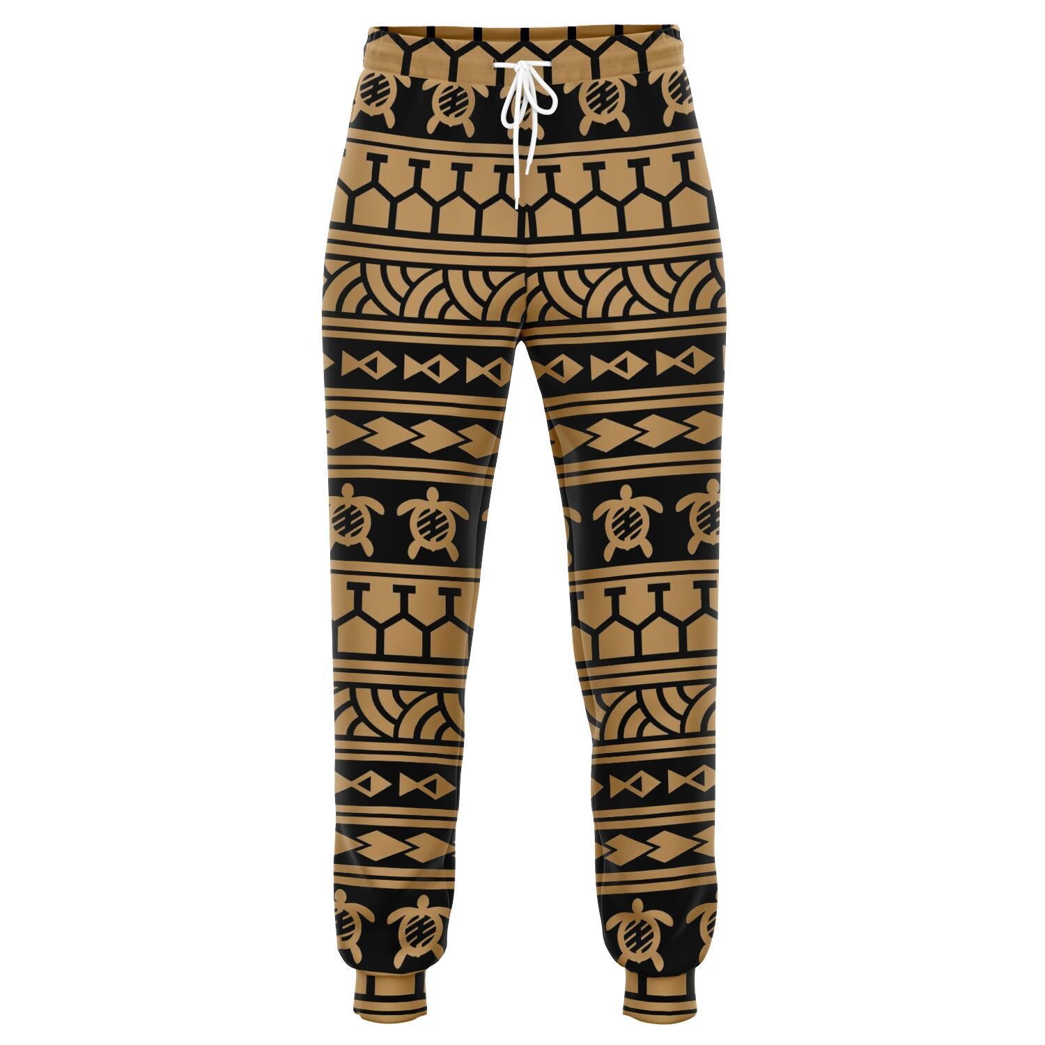 Polynesian Tattoo Tribal Gold Joggers Unisex Gold - Polynesian Pride