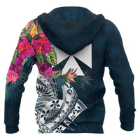 Wallis and Futuna Zip up Hoodie Summer Vibes - Polynesian Pride
