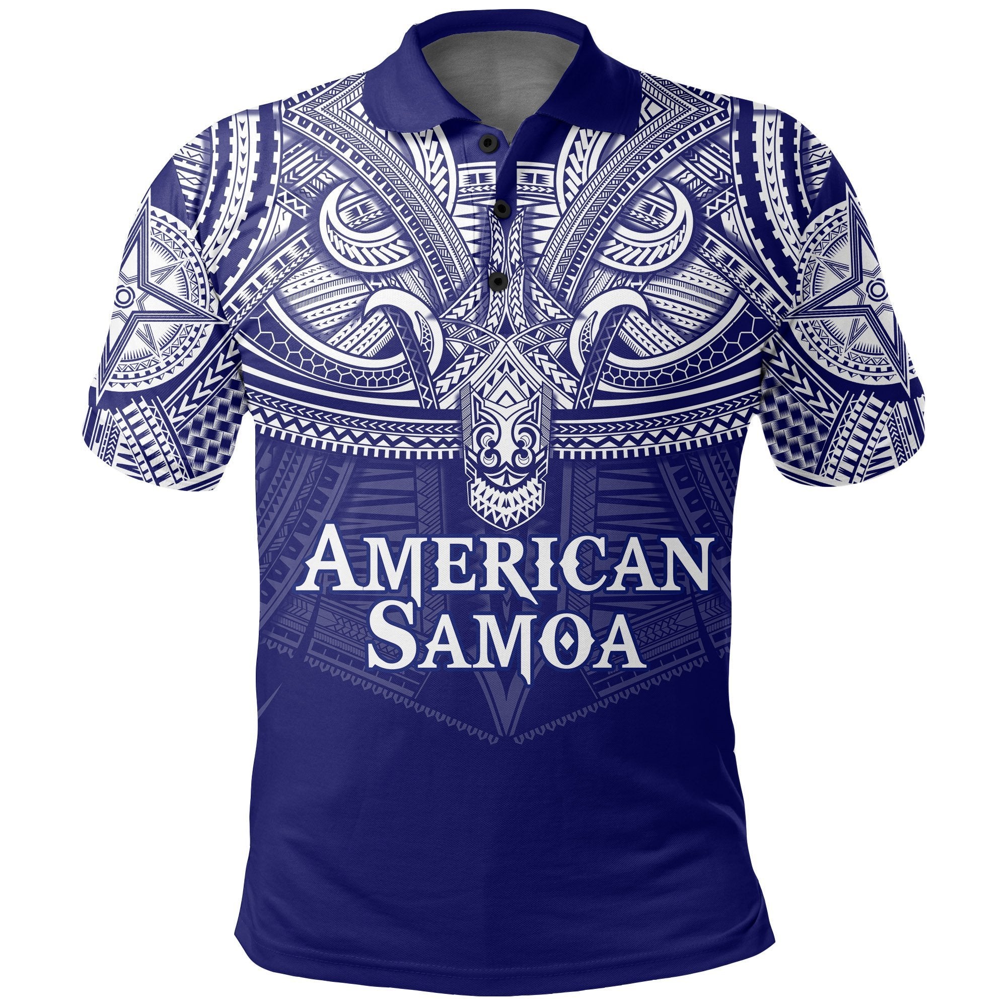 Best American Samoa Polynesian Tattoo Polo Shirt A7 Unisex Blue - Polynesian Pride