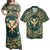 Hawaii Couple Outfits Matching Dress and Hawaiian Shirt Hawaii Map Classic Floral Green RLT14 - Polynesian Pride