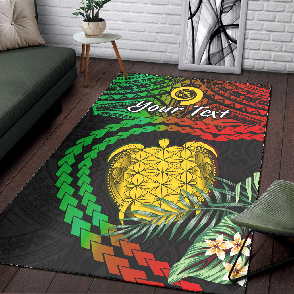 (Custom Personalised) Vanuatu Heart Polynesian Area Rug Turtle Sand Drawings LT13 - Polynesian Pride