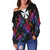 Wallis And Futuna Women's Off Shoulder Sweaters - Sea Turtle In Tribal Polynesian Style - Polynesian Pride