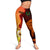 Pohnpei Custom Personalised Women's Leggings - Tribal Tuna Fish Orange - Polynesian Pride