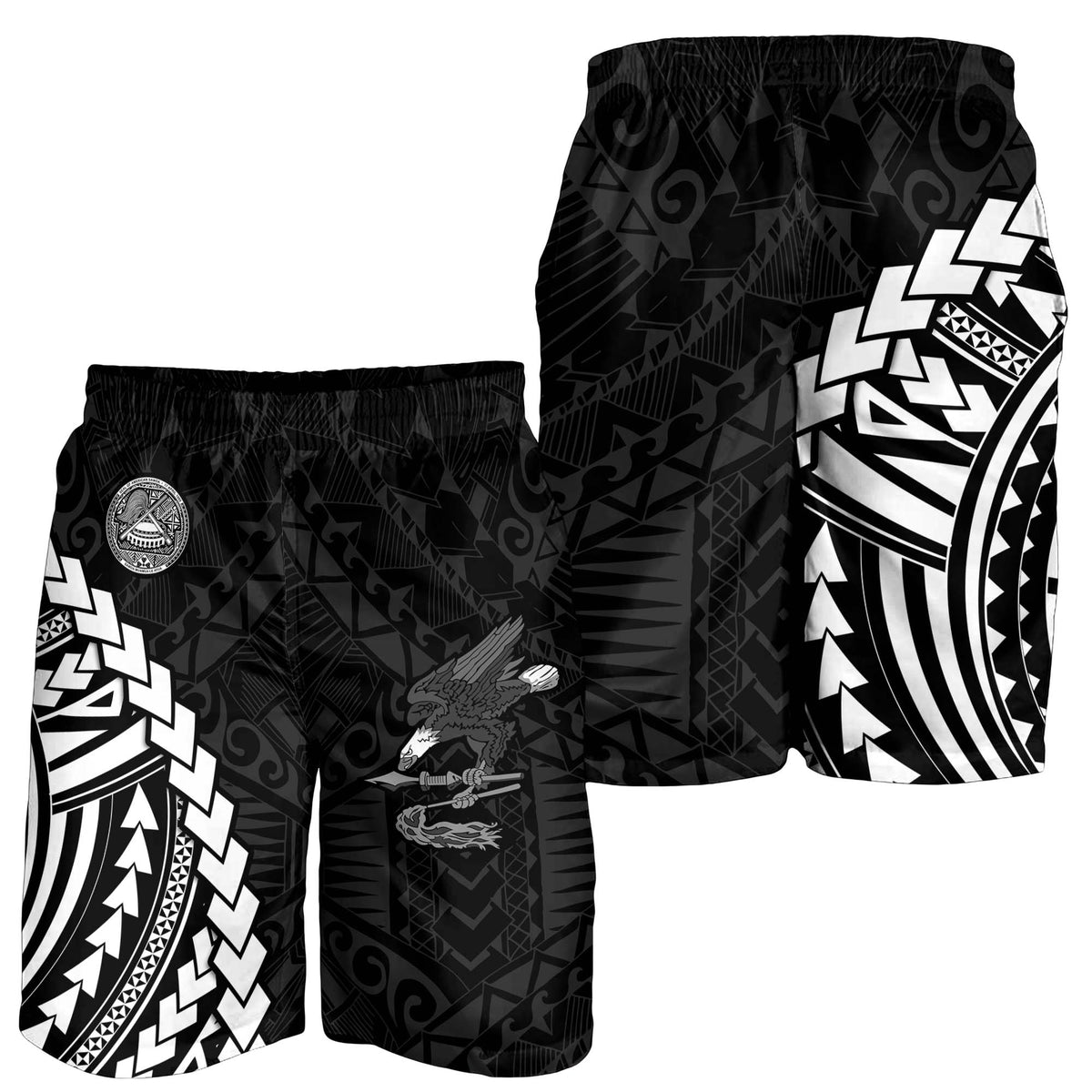 American Samoa Men Shorts Eagle mix Polynesian LT13 - Polynesian Pride