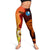 Yap Custom Personalised Women's Leggings - Tribal Tuna Fish Orange - Polynesian Pride