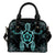 Turtle And Hibiscus Shoulder Handbag 10 One Size Black - Polynesian Pride