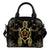 Turtle And Hibiscus Shoulder Handbag 09 One Size Black - Polynesian Pride