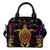 Turtle And Hibiscus Shoulder Handbag 08 One Size Black - Polynesian Pride