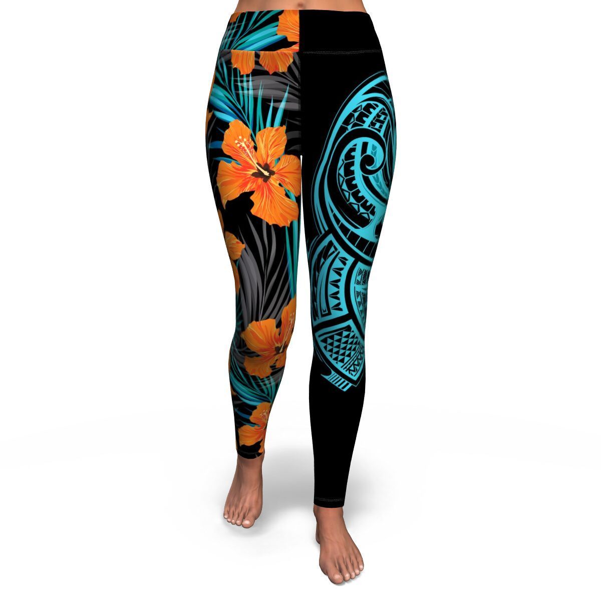 Polynesian Legging - Hawaiian Flower Pattern Leggings NN0 - Polynesian Pride
