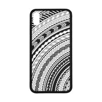 Polynesian 25 Rubber Phone Case One Size iPhone XS Max Black - White - Polynesian Pride