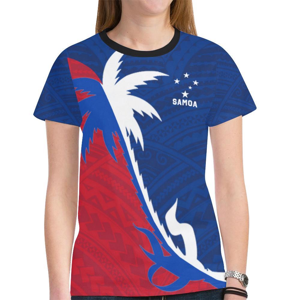 Samoa T Shirt Samoan FLag Coconut Tree Unisex Red - Polynesian Pride