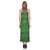 Polynesia Pattern V - Neck Open Fork Long Dress - Green Style - Polynesian Pride